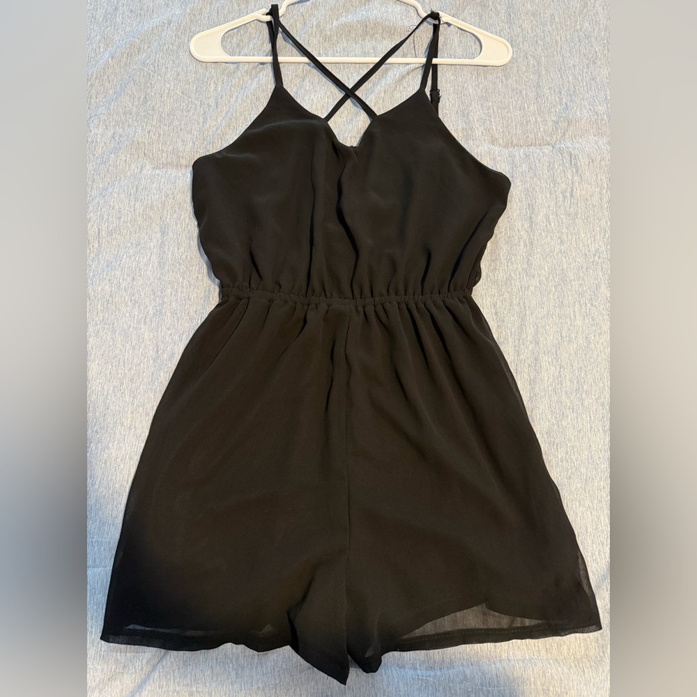 SHEIN Black Strappy romper